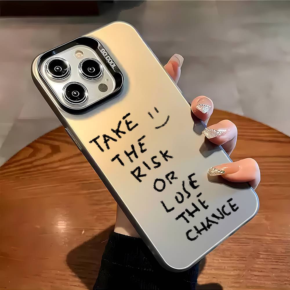 Cool Inspirational Slogan Aesthetic Frosted Case for iPhone 17 16 E 15 14 Plus 13 12 Mini 11 Pro Max Acrylic Silicone Hard Cover