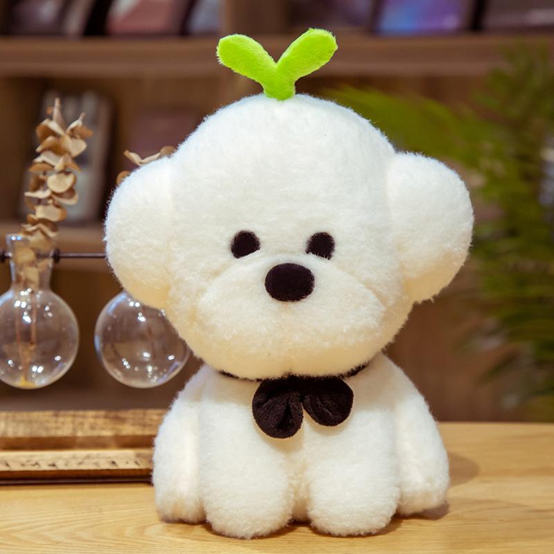 1Pcs 25Cm Simulation Bichon Frise Dog Plush Toy Cute Soft Stuffed Animal Toys Gift