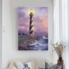Cuadros Decoracion Salon Pittura a olio astratta su tela Fiori rosa Tugurio Cascata Paesaggio Immagini a parete per soggiorno