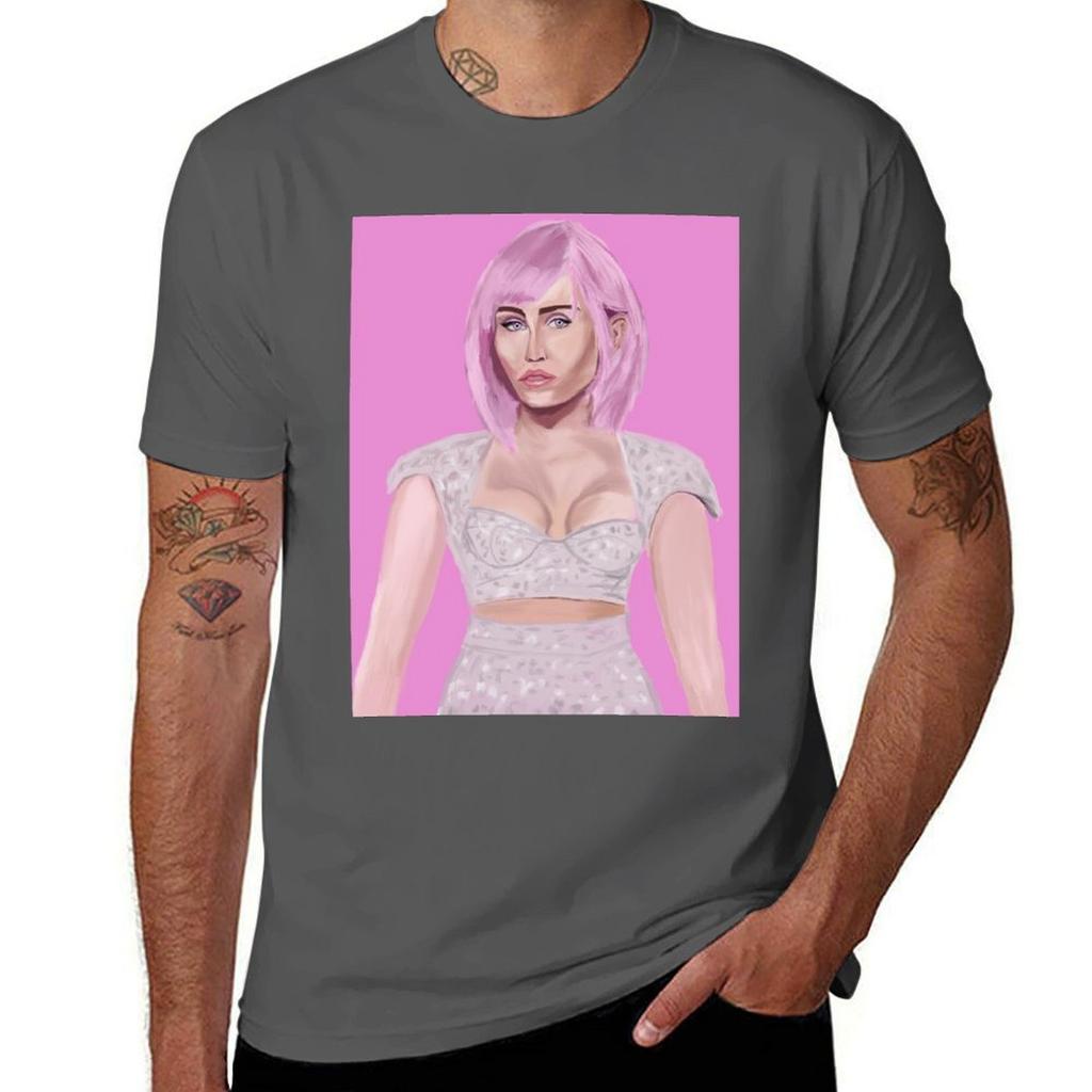 Ashley O Tshirt Basic Solid Color Casual Tee Shirt