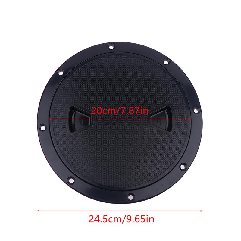 ABS Plastic Round Non-Slip Inspection Hatch Cover - 4''/6''/8'' Screw-Out Access Hatch with Detachable Cover for Kayaks & Yachts