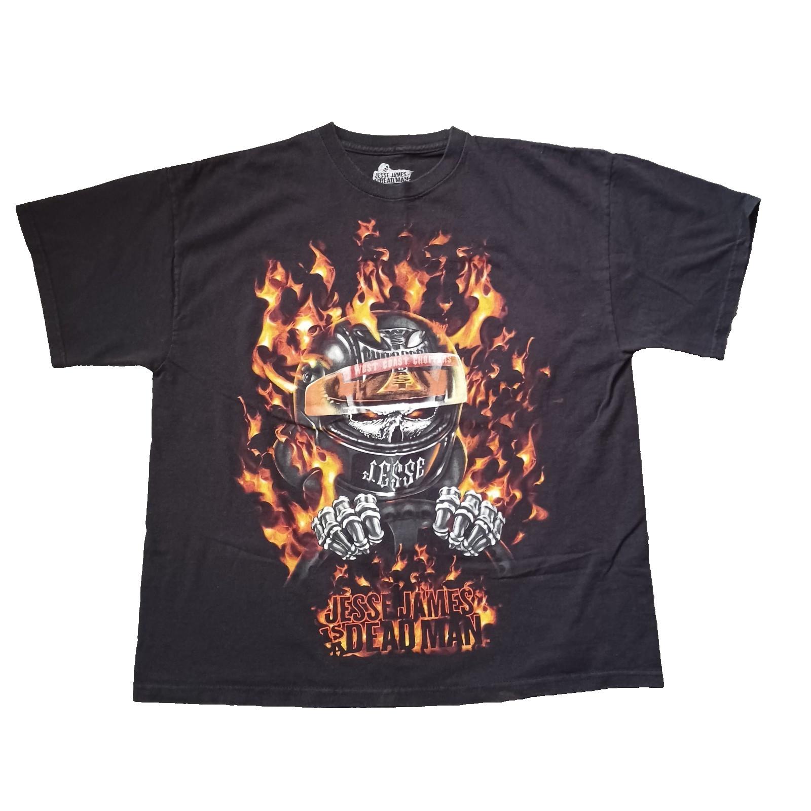 West Coast Choppers Jesse James Is A Dead Man T Shirt XL Black Short Sleeves Unisex T-Shirt M