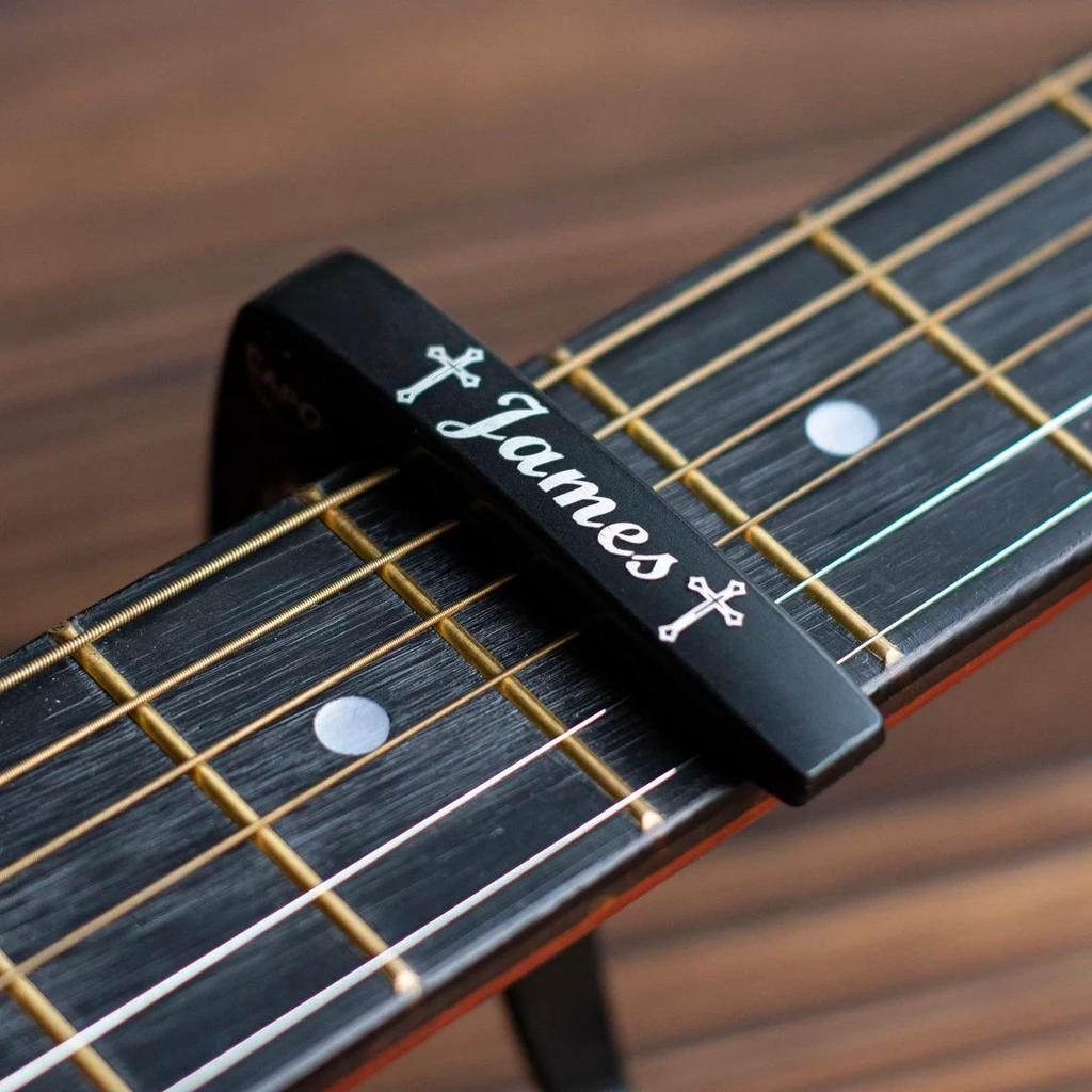 Personalized Engraving Guitar Capo with String Pins – High-End Valentine's Day Musical Gift