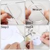 20 Stück Acryl Acryl Abzeichen DIY Malerei Runde Knopf Brosche Kreativer Klarer Knopf Anstecknadel