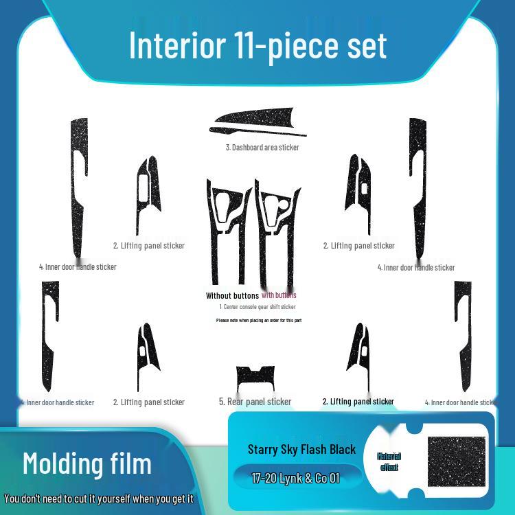 Sternenhimmel-Folie für Lynk&Co 01 Innenraum, Beschädigungsfreie Ersatzlösung für Modifikation: Modelle 02, Flammpunkt 05, Matt 06 Aufkleber.