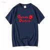 T-shirt con Logo del Diavolo Satanic Surfers Vestiti di Marca Lavaggio Vintage Traspirante Versatile Elasticizzato Moda Leggermente Grafica