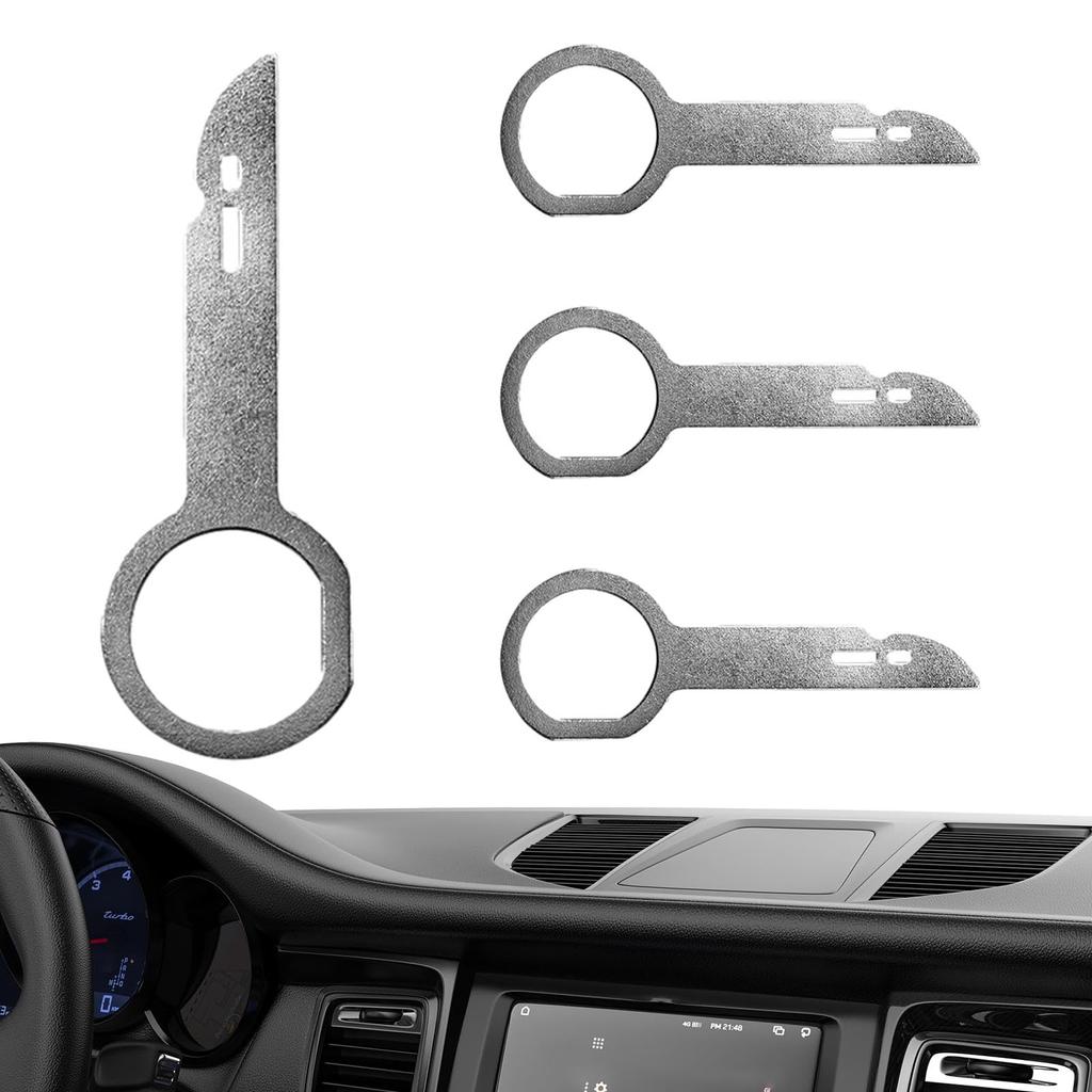 Klucz do demontażu radia, Zestaw narzędzi do demontażu radia samochodowego | 4 sztuki Car Audio