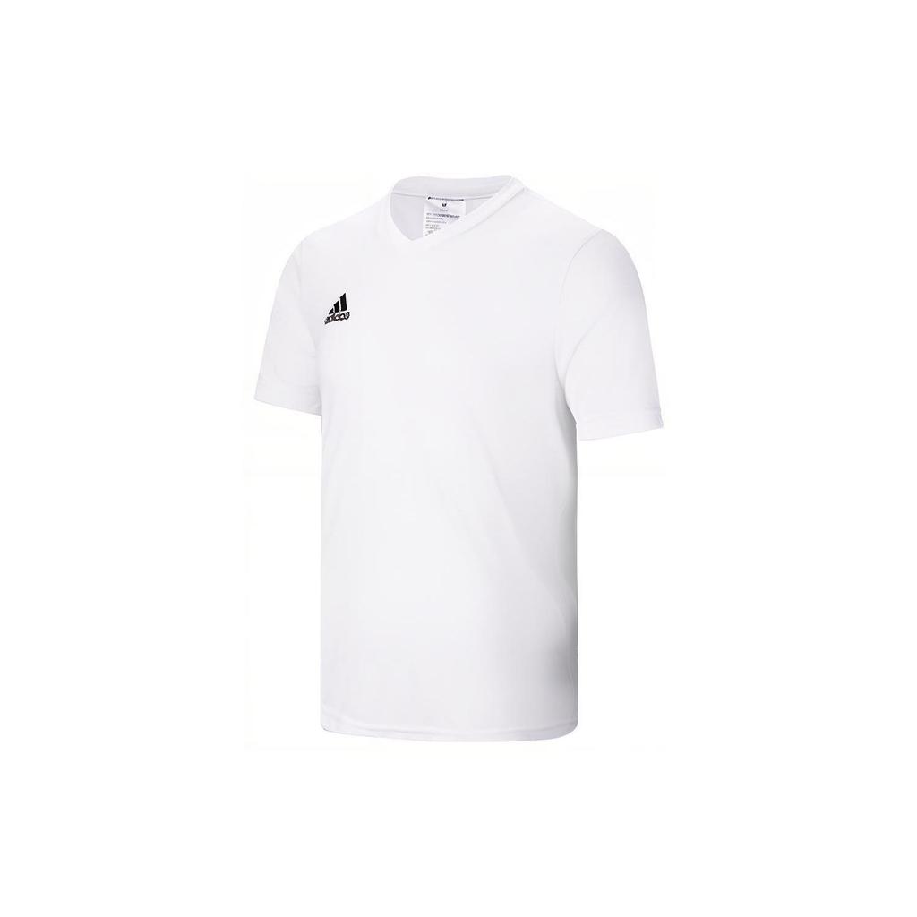 Adidas Pure Color Simple Logo Embroidery Casual Sports Short Sleeve T-Shirt Men Tops White HC5071