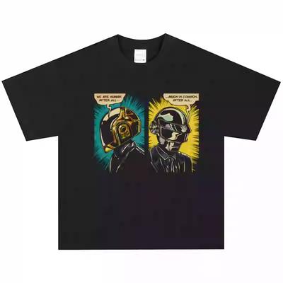 2025 Daft Punk Band T-shirt Rock American Retro Street Fashion Short Sleeve Vintage High Quality Luxury Brand Ins Y2k