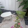 Iron Wheelbarrow Yard Ornament Vintage Small Planter Flower Plant Pots for Garden Lover and Home Decoration Enthusiasts