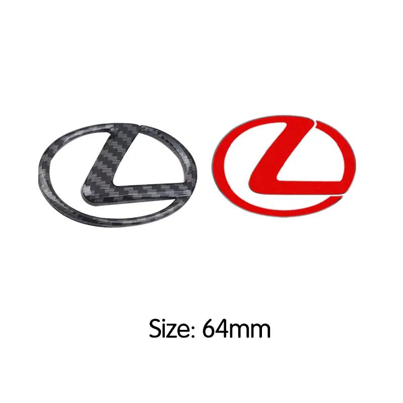 Adesivos de metal de alto padrão com processo galvanizado para o logotipo do volante 64mm 77mm para Lexus ES240 ES250 IS250 LX460 RX270 RX300 RX350