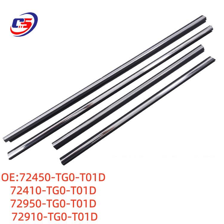 

Chrome-Plated Exterior Windshield Trim for 09-13 Honda Fit 72450/72410-TG0-T01D, 72950/72910-TG0-T01D