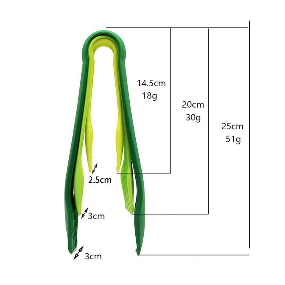 Silicone world 3pcs PP Food Tong Kitchen Tongs Non-slip Cooking Clip Clamp BBQ Salad Tools Kitchen Accessories Cake Food Clip