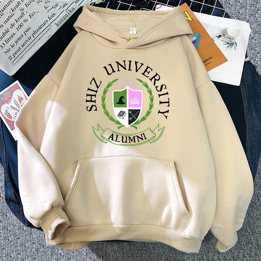 Shiz University Hoodie Fashion Women Aesthetic Graphic Movie Wicked Hoodie Unisex Vintage Elphaba Glinda Pullovers Sweatshirts