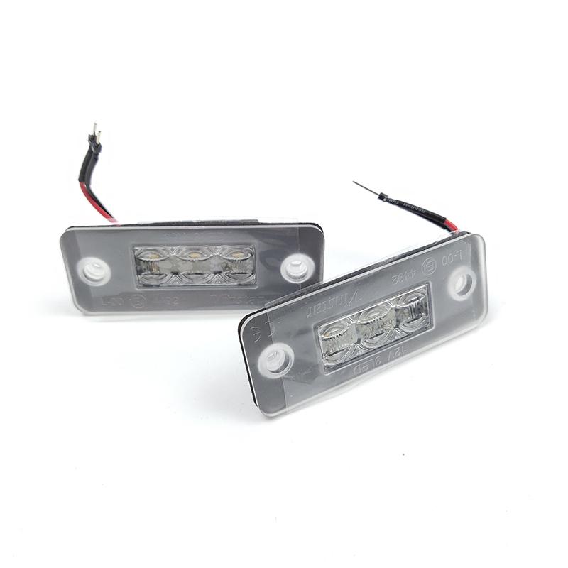 12V 6000K Xenon White Auto LED License Number Plate Light Lamp With Canbus For A8 3D 2002-2010