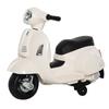 Licencovaná elektrická motorka Vespa 6V pro děti, na jízdu, napájená baterií, pro 18-36 měsíců, s klaksonem, světlometem, bílá