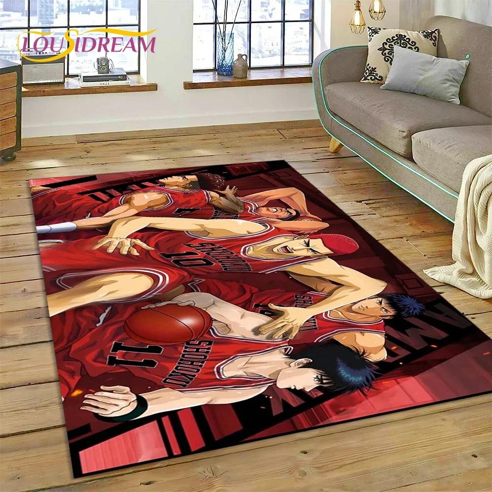 Cartoon Slam Dunk Basketball Anime Carpet Rug for Bedroom Living Room Home Sofa Decoration,Children Game Large Decor Floor Mat
