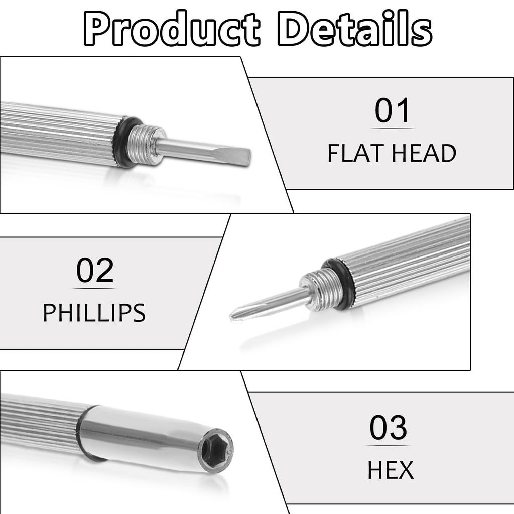 1-20PC Mini 3 In1 Screwdriver Multifunctional Precision Repair Eyeglass Screwdriver With Keychain Watch Repair Kit Tools