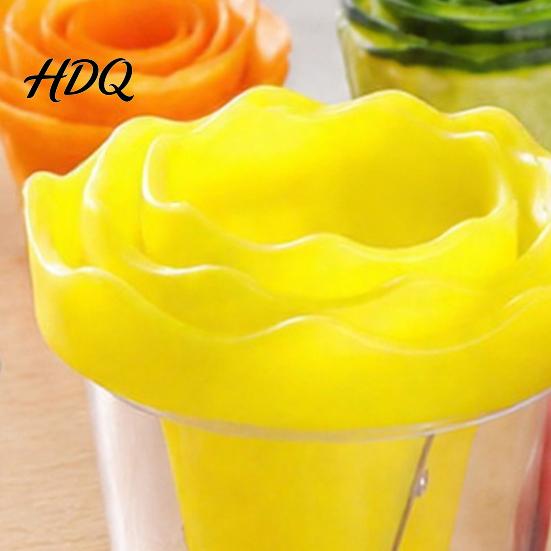 Kitchen Gadget for Garnishing Spiral Vegetable Curler Stainless Steel Blade Handheld Twister Creative Culinary Rotatable Fruit Cutter Carrots