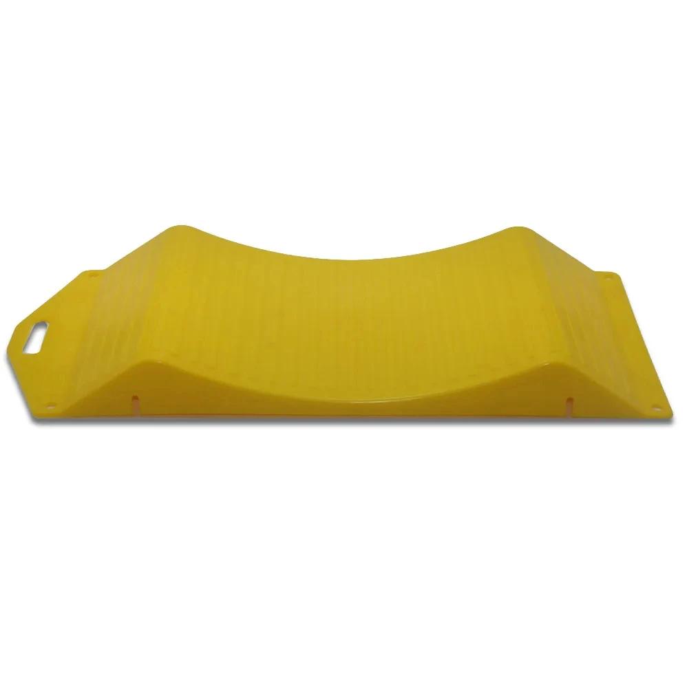 2 Pcs Tire Protector Ramp Vehicle Storage Ramp Group Curve Low Profile Ramp Car Anti slip Tire Pad Block RV Outdoor Accessories