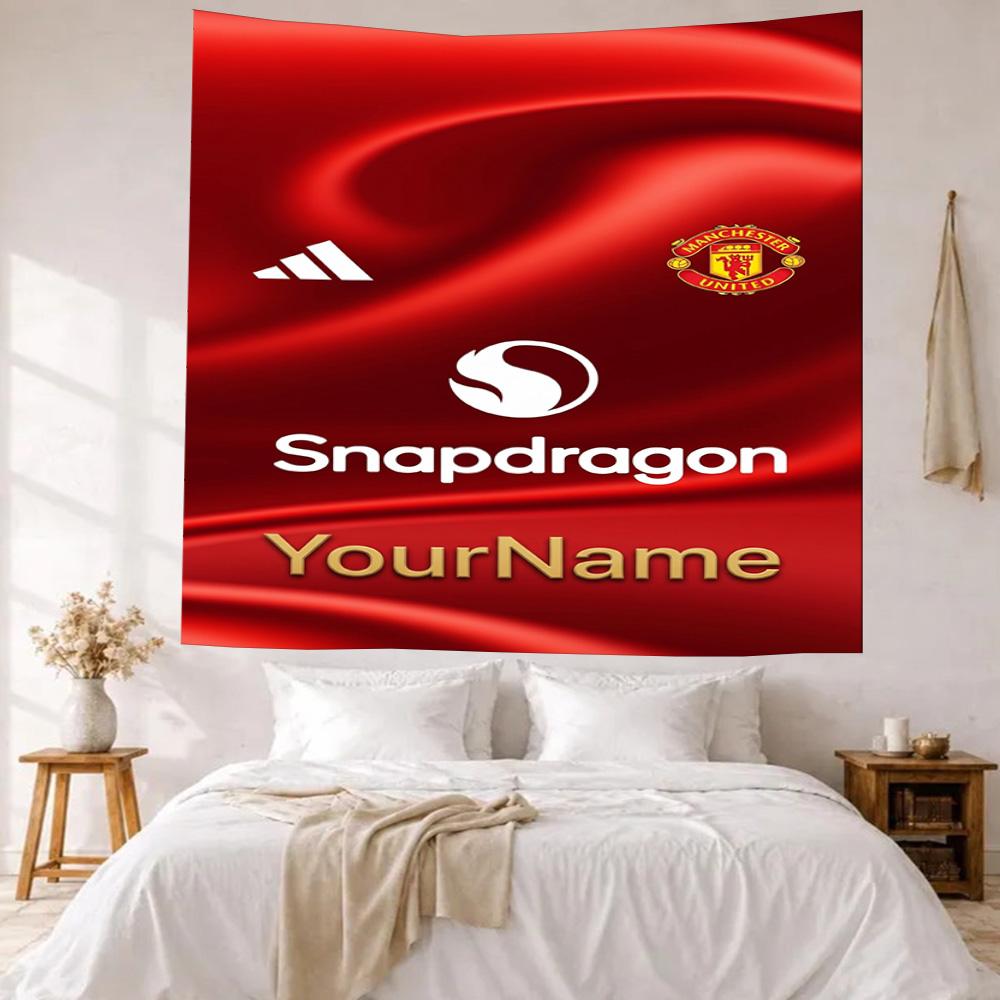 Manchester Custom Your Name Wall Decor Tapestry Art For Pet Memorial Birthdaywedding Party Backdrop Family Gift