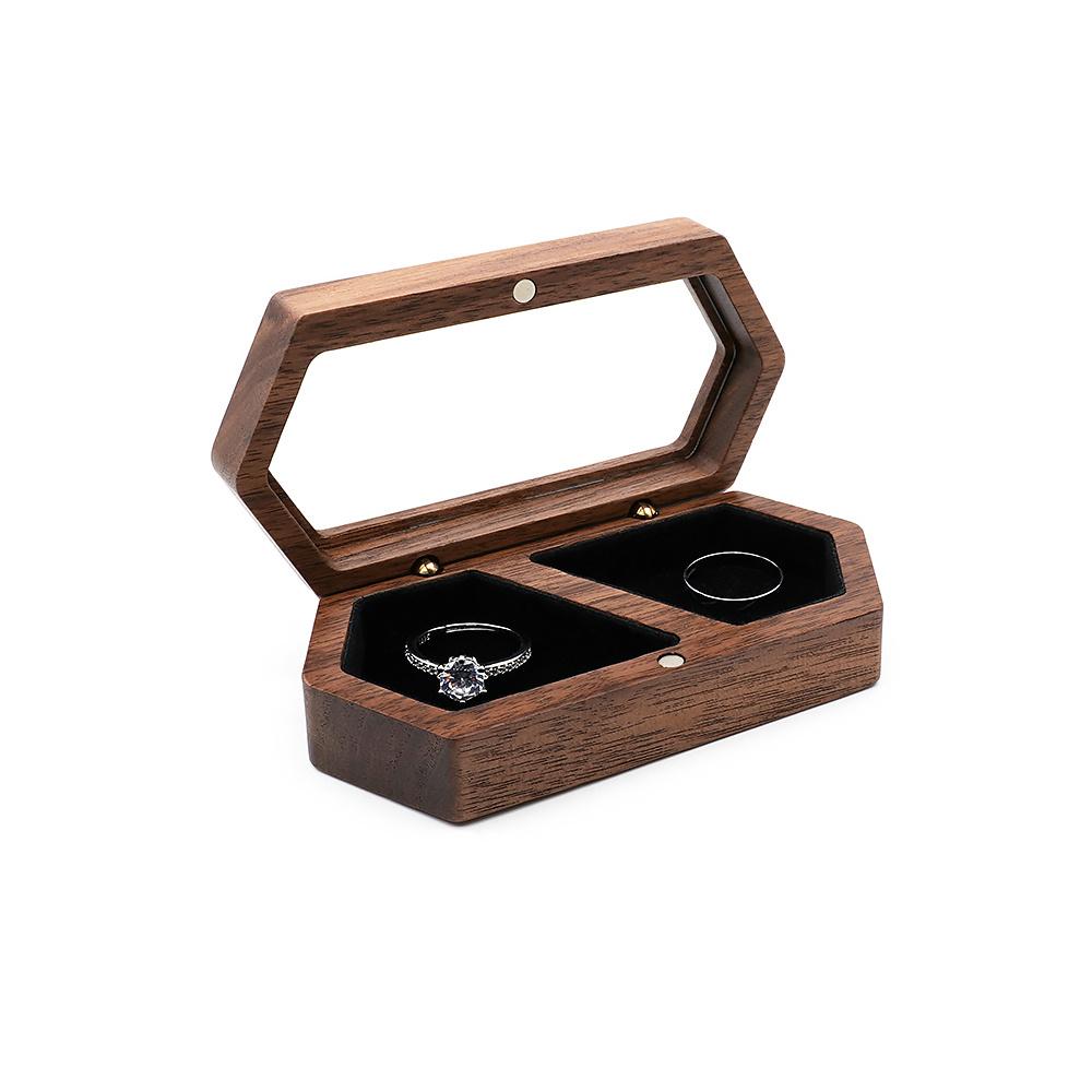 [Vintage Jewelry Box] Vintage Wooden 1pc Jewelry Box | Ring Display Box, Wedding Ring Storage Box, Earrings Necklace Storage Box, Small Jewelry Box