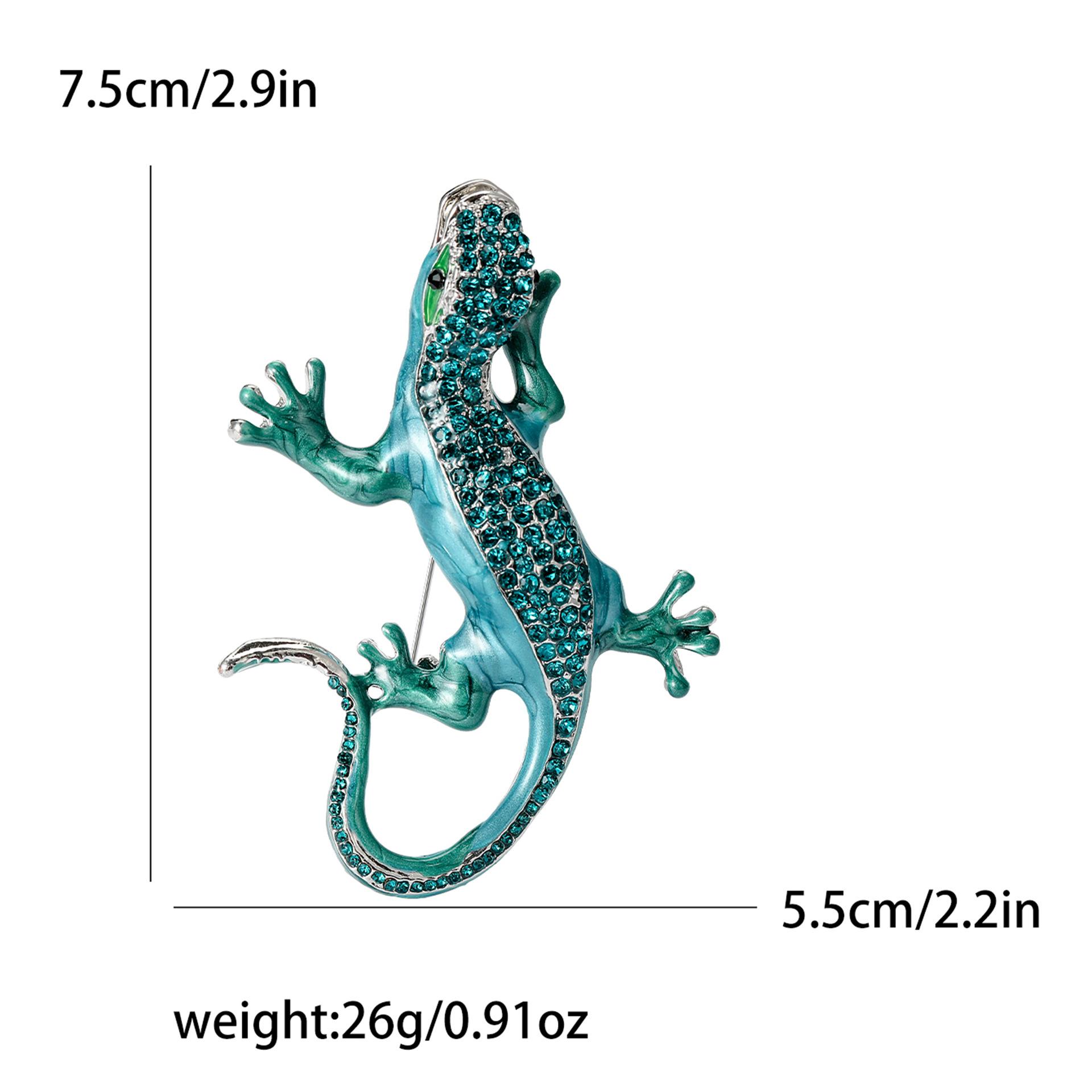 

Стильна вінтажна емальована брошка-ящірка Проста шпилька у вигляді тварини Дамська прикраса-корсет для одягу