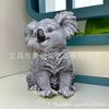 Gray Jungle Koala Resin Figurine Cute Garden Patio Table Decor Home Display For Kids Women Animal Lovers Birthday Christmas Gift