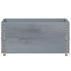 Pallet Top Frame Set 2 Pcs Grey 80 X 60 Cm Solid Pine Wood