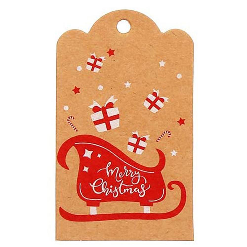 Premium-Qualität 100 Stück Hoher Standard Kraft-Papier Oberste Güte Oberste Güte Weihnachten Oberste Güte Baum Überlegene Qualität Anhänger Oberste Güte Frohe Premium-Qualität