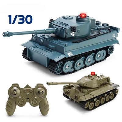 New RC Tank Model Toy 2.4G Remote Control Programmable Tracked Tank Sound Effect Military Tank 1/30 Remote Control Car Toy Suitable for Boys Gift