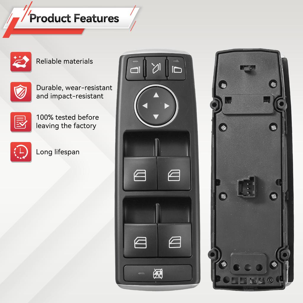 1669054400 Left Power Window Switch Control With Folding For Mercedes Benz W212 W246 W176 W156 W117 W204 C-Class CLA A1669054400