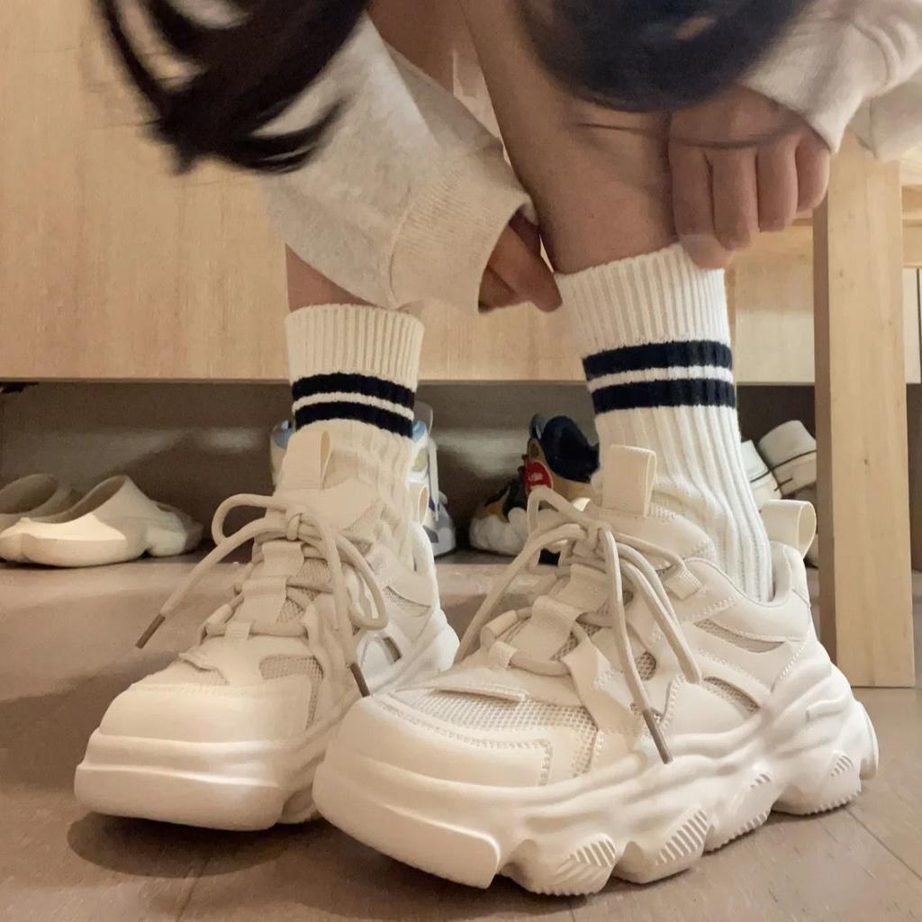 Dad Shoes Girl 2025 Spring and Summer New Lightweight Soft Bottom Non-slip Breathable Mesh Comfortable Versatile Casual Sports Women's Shoes