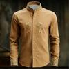 Camicia da Uomo Floreale a Maniche Lunghe con Stampa Trifoglio 3D Dorato Camicia a Maniche Lunghe alla Moda e Lussuosa