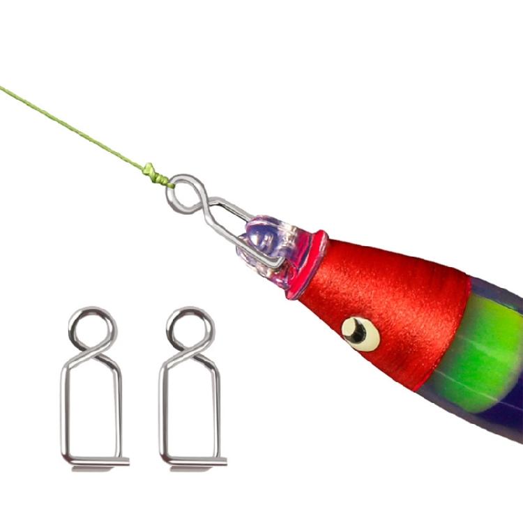 15Pcs Stainless Steel Fast Lock Clip High Strength Fishing Swivels Connectors Quickly Change Lures Clip Easy To Use