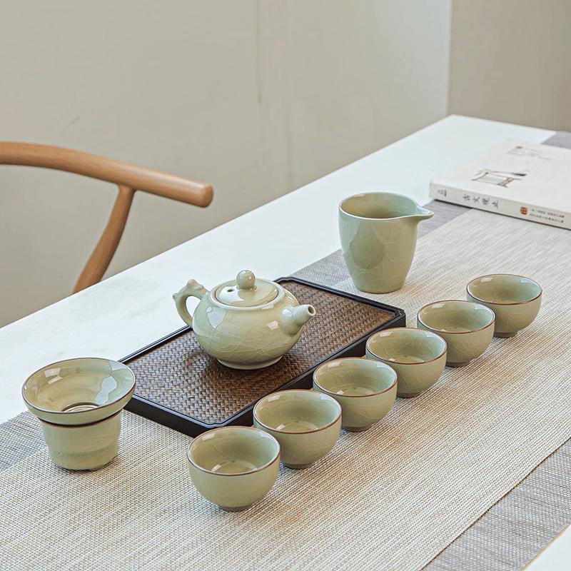 Ge Kiln Celadon 10-Piece Tea Set