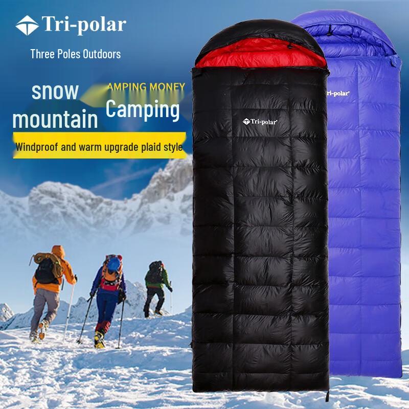 Tri-polar 1000g Entendaunen Camping-Schlafsack