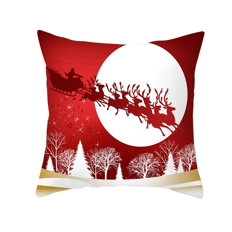 Red Series Christmas Peach Velvet Cushion Cover New Sofa Cushion Cover Square Cushion Cover