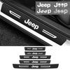 Car Door Threshold Anti Scratch Stickers for Jeep Wrangler Commander Liberty Gladiator Compass Patriot Cherokee Renegade JK