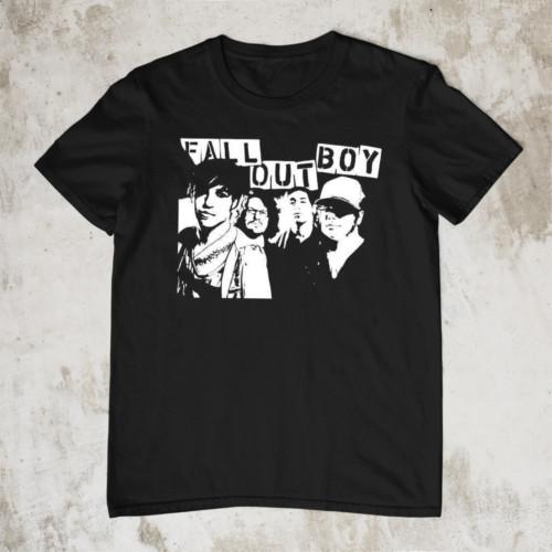 Retro Fall Out Boy T-shirt Black Cotton Unisex Tee All Unisex T-Shirt M