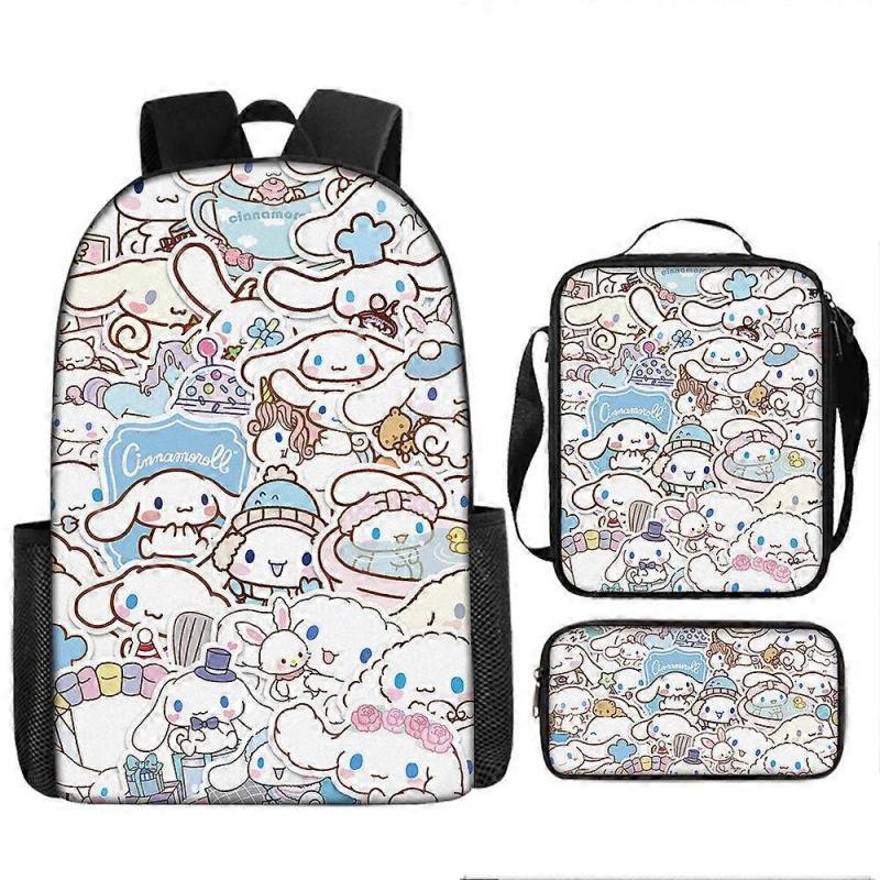 Kuromi schoolbag elementary and middle school student backpack large capacity casual lightweight backpack cartoon shoulder bag pencil case pen bag  30