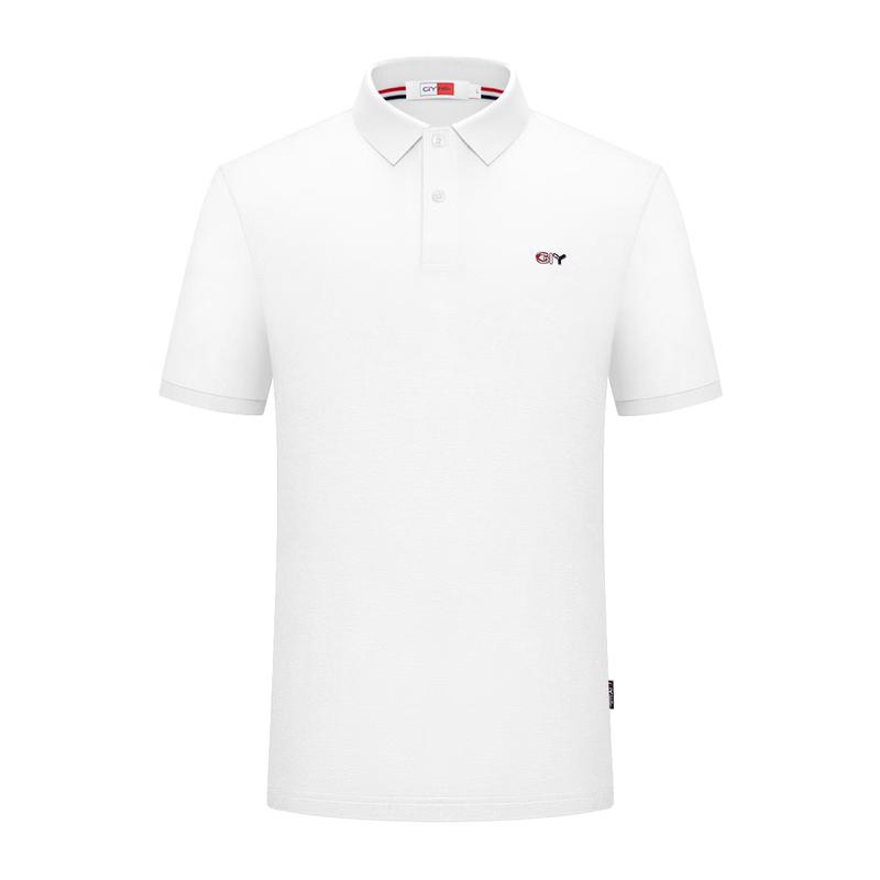 Goldlion Men's Short Sleeve Mulberry Silk Blend Polo Shirt