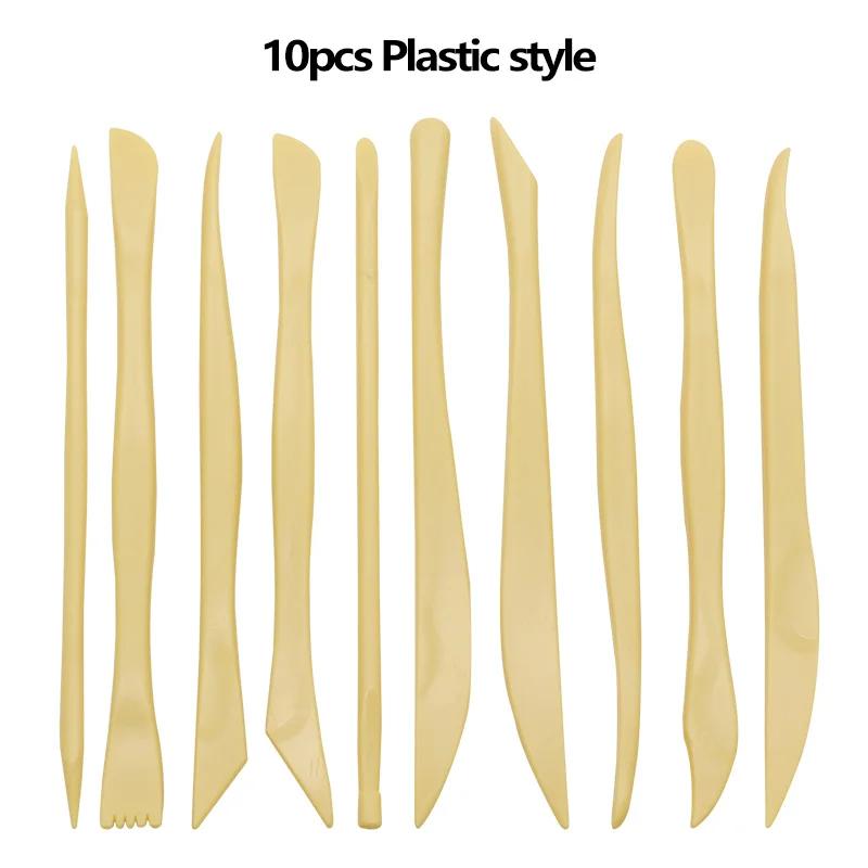 

10 piece set Carving Crafts Plastic Clay Sculpture Knife Pottery Sharpen Modeling Little Figurines Pottery Tools