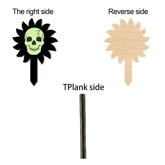 Halloween Yard Stakes Luminous Skeleton Decorative Garden Stakes Wooden Halloween