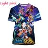 Saint Seiya 3D Printed T-shirt for Men and Women Round Neck Short-sleeved Casual Tops Oversized T-shirts Anime Tshirt Tee