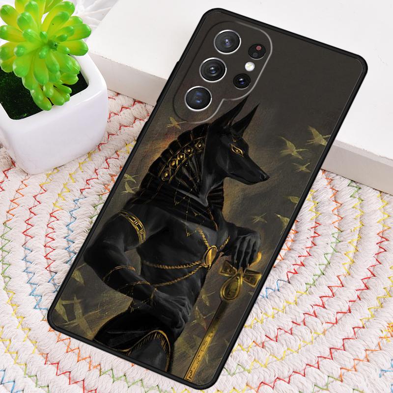 Anubis Ägyptischer Gott Handyhülle für Samsung Galaxy note 10 pro S26 Ultra S23 S24 FE S25 S21 S22 PLUS stoßfest Hülle
