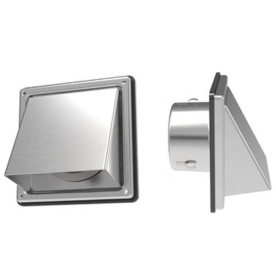 Tapa de Ventilación para Secadora ABGR para Pared Exterior con Compuerta de Retorno Acolchada, Ventilación de Pared para Extractor Externo, Tapa de Ventilación de Acero Inoxidable