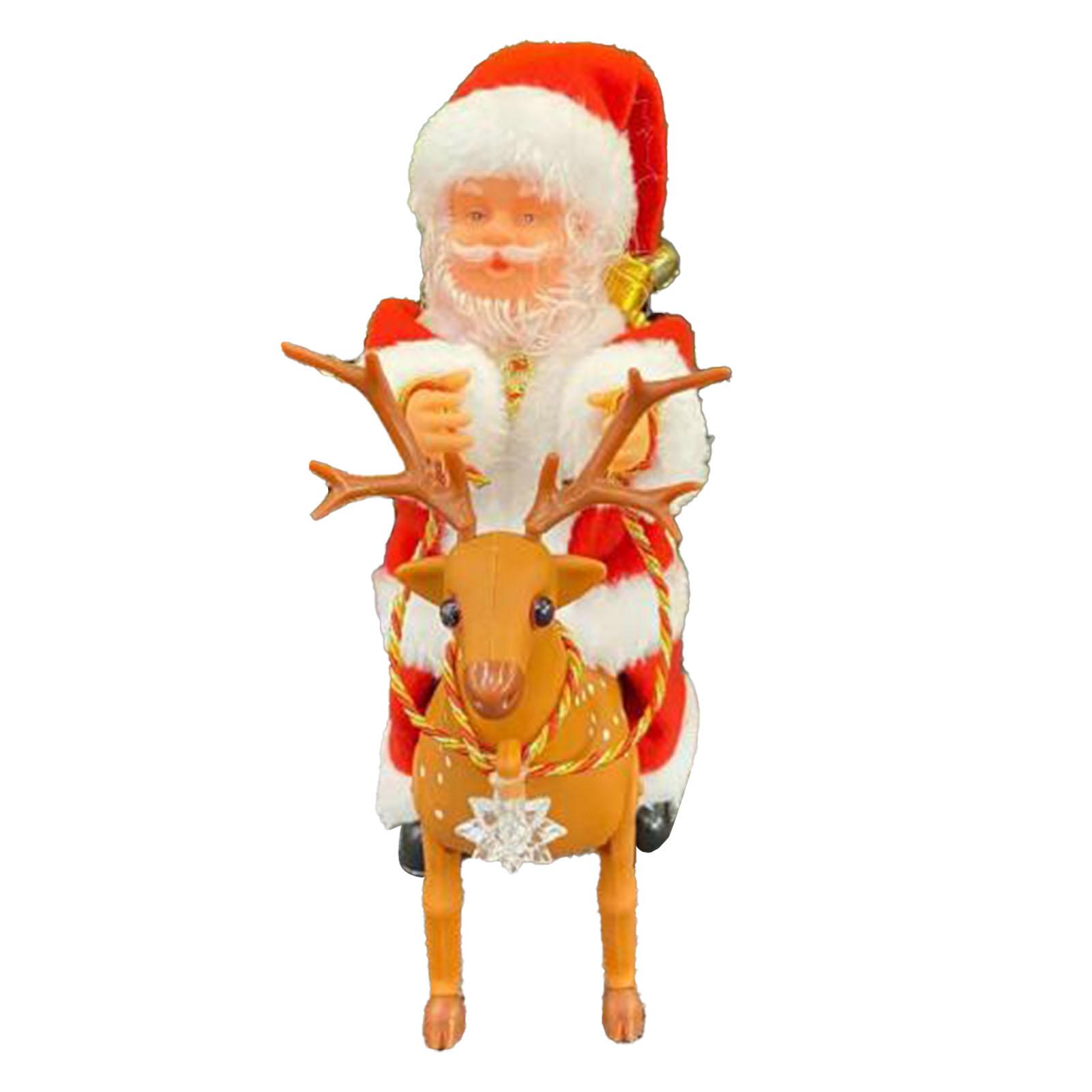 

Электрическая рождественская кукла, игрушка, поющая, танцующая, украшения, изысканная музыкальная рождественская кукла на день рождения 22CM Riding Deer