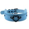 2025 Punk PU Leather Heart Spike Rivet Collar Studded Choker Necklace Birthday Party Gift Choker Neck Jewelry Gift