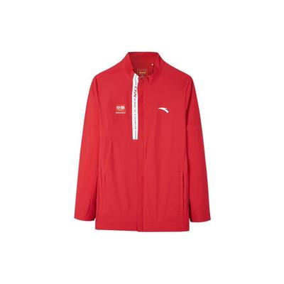 FW22 Chinese Character Logo Print High Collar Zip-Up Woven Jacket Men Jackets Red 152237739-2